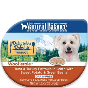 Natural Balance Delectable Delights Woof'Erole In Broth Dog Food 24Ea/2.75Oz - Pet Totality