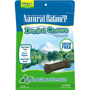 Natural Balance Dental Chews Fresh & Clean Formula Small 13Oz - Pet Totality