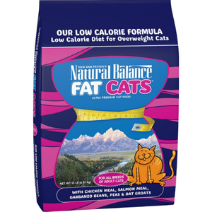 Natural Balance Fat Cats Chicken & Salmon Formula Low Calorie Dry Cat Food 15Lbs - Pet Totality