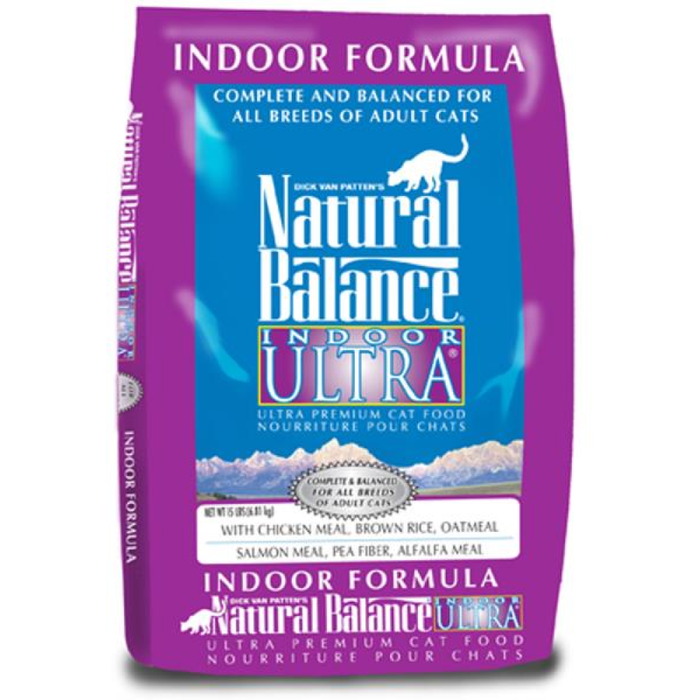 Natural Balance Indoor Ultra Premium Formula Dry Cat Food 15Lb