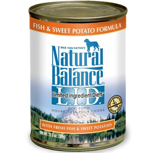 Natural Balance L.I.D. Fish & Sweet Potato Formula Canned Dog Food 13Oz - Pet Totality