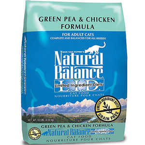Natural Balance L.I.D. Green Pea & Chicken Formula Dry Cat Food 10Lb - Pet Totality