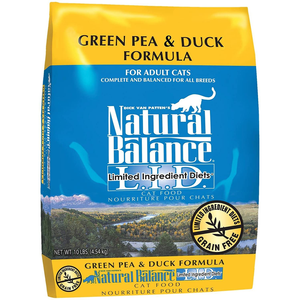 Natural Balance L.I.D. Green Pea & Duck Formula Dry Cat Food 10Lb - Pet Totality