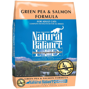 Natural Balance L.I.D. Green Pea & Salmon Formula Dry Cat Food 10Lb - Pet Totality