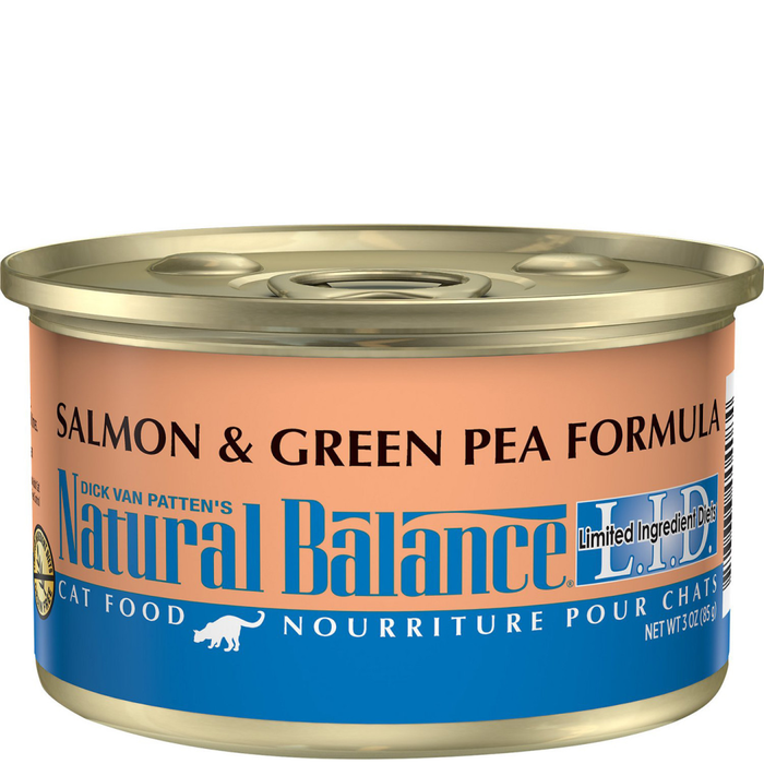 Natural Balance L.I.D. Salmon & Green Pea Formula Canned Cat Food 3Oz