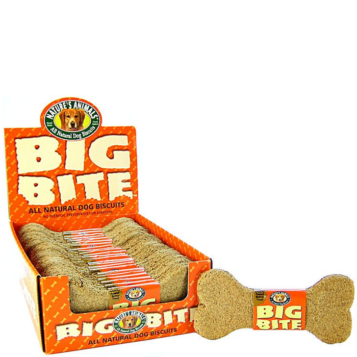 Natures Animals All Natural Big Bite Dog Biscuit Cheddar  Bulk 8In/24Pc