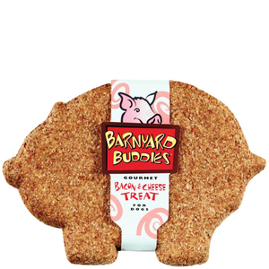 Natures Animals Barnyard Buddies Pig Shaped Bacon And Cheese Biscuit 18Pc - Pet Totality