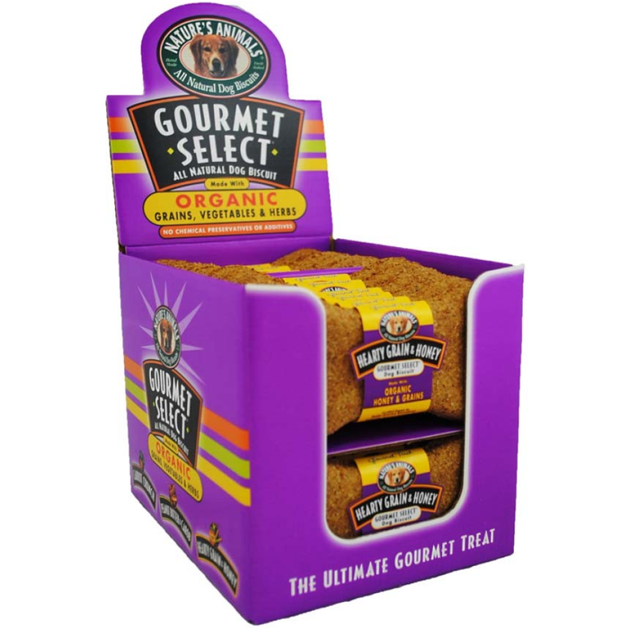 Natures Animals Gourmet Select Organic Bones Grain/Honey 4In 2-24Pc Boxes