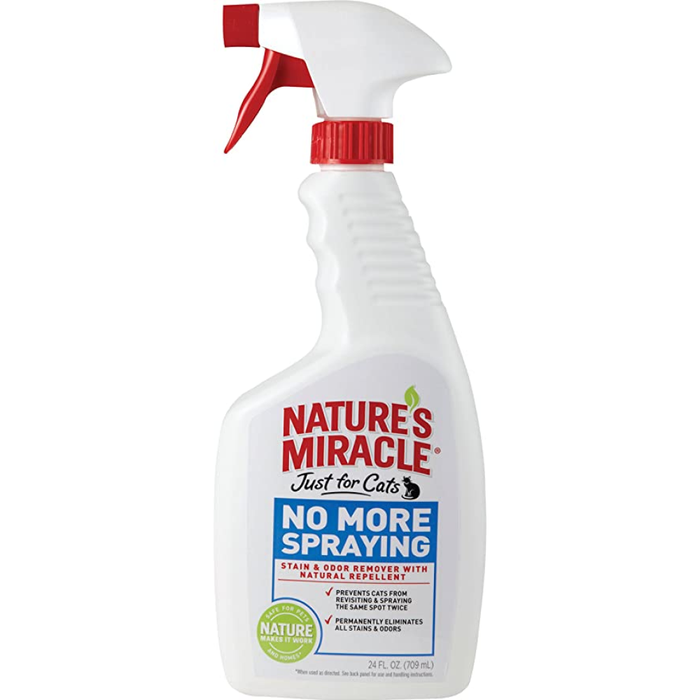 Natures Miracle Just For Cats No More Spraying Stain & Odor Remover Spray 24Oz