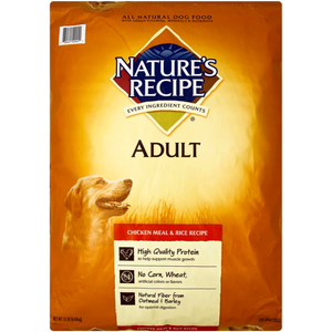 Natures Recipe Adult Dry Dog Food Chicken Meal And Rice 15Lb - Pet Totality