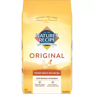 Natures Recipe Adult Dry Dog Food Chicken Meal Rice 4.5Lb - Pet Totality