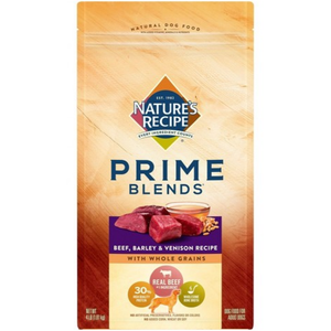 Natures Recipe Prime Blends Dry Dog Food Beef Barley & Venison 4Lb - Pet Totality