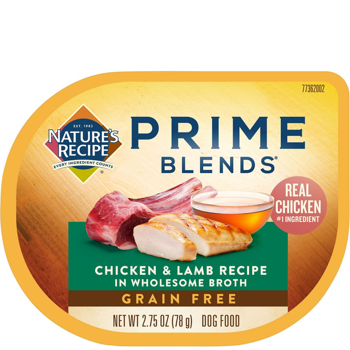 Natures Recipe Prime Blends Wet Dog Food Chicken And Lamb 2.75Oz