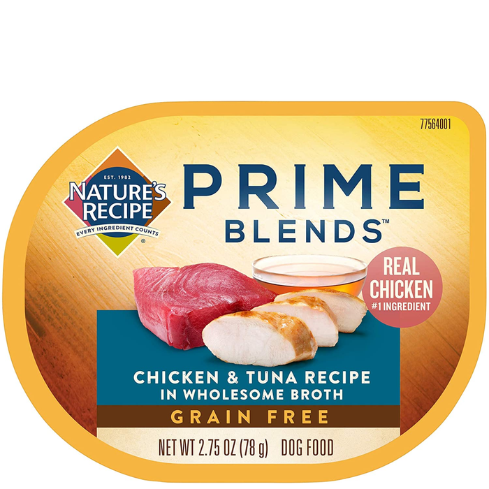 Natures Recipe Prime Blends Wet Dog Food Chicken And Tuna 2.75Oz