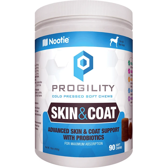 Nootie Dog Progility Max Skin & Coat Krill 90 Count