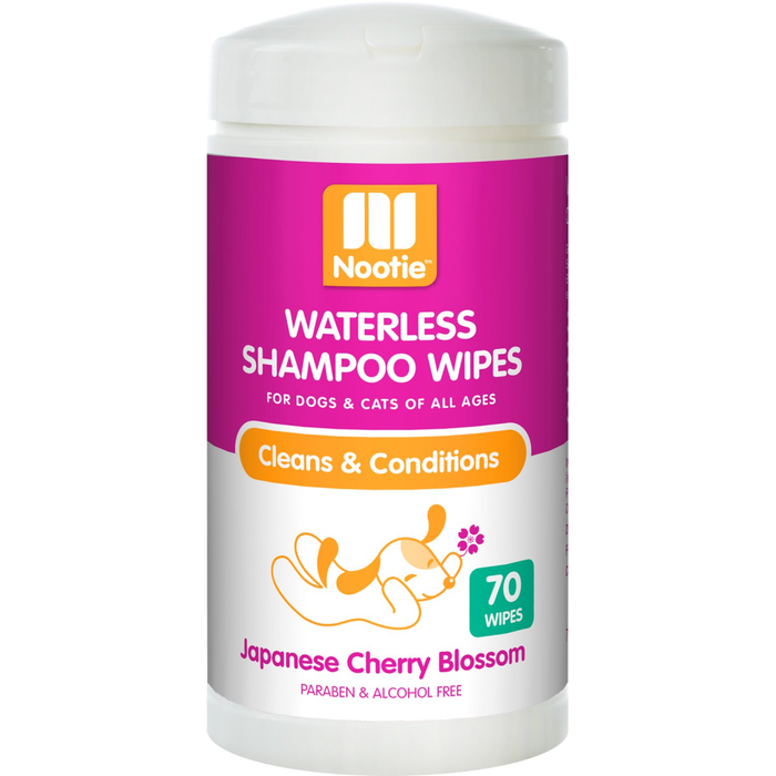 Nootie Waterless Grooming Wipes Japanese Cherry Blossom 70 Count