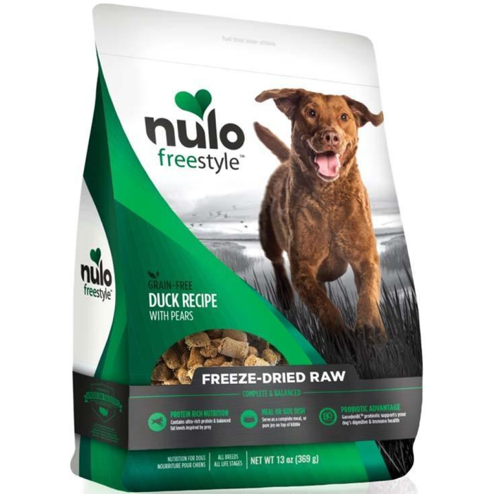 Nulo Freestyle Freeze Dried Raw Grain Free Duck Dog Food 13Oz