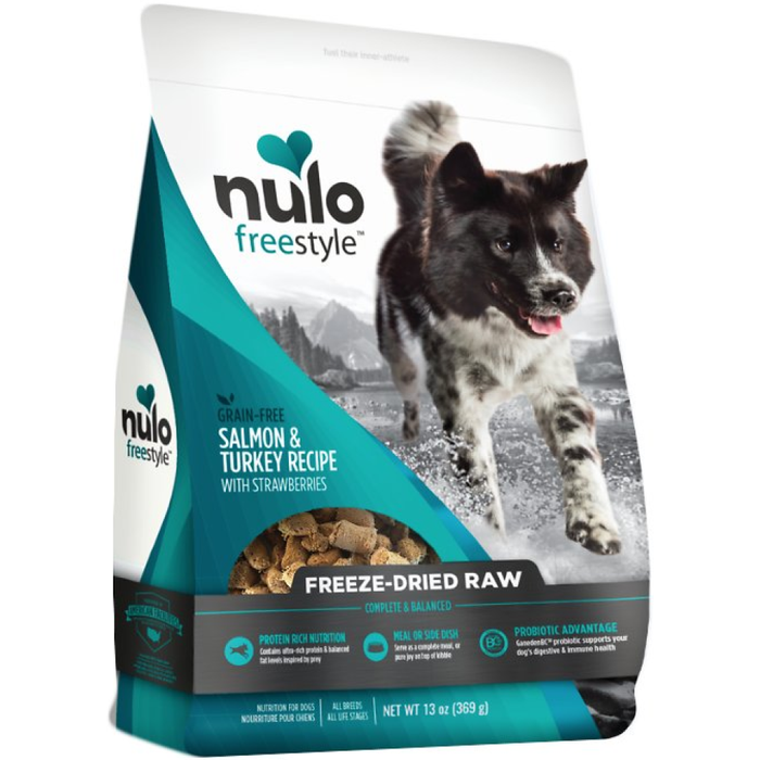 Nulo Freestyle Freeze Dried Raw Grain Free Salmon Dog Food 13Oz