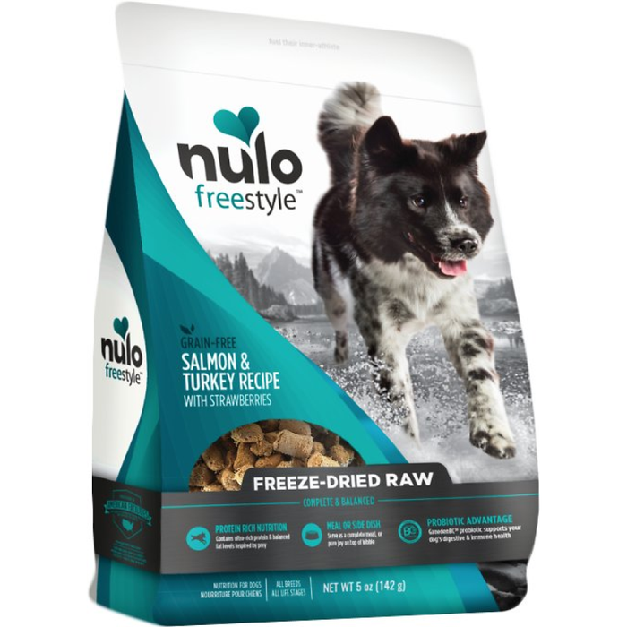 Nulo Freestyle Freeze Dried Raw Grain Free Salmon Dog Food 5Oz