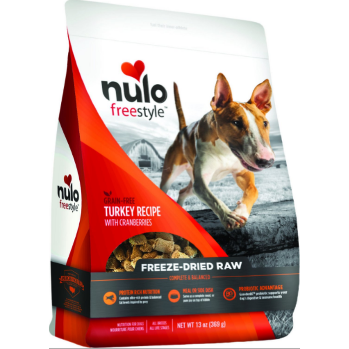 Nulo Freestyle Freeze Dried Raw Grain Free Turkey Dog Food 13Oz