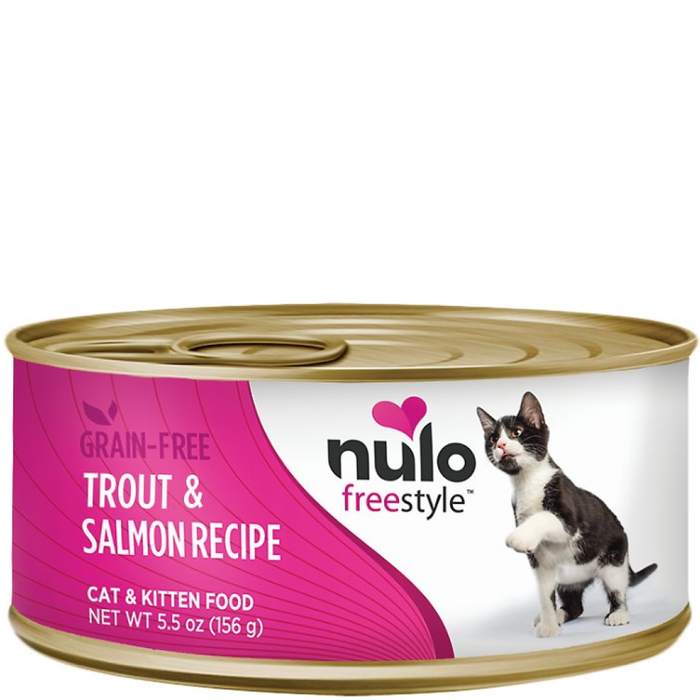Nulo Freestyle Grain Free Trout & Salmon Recipe Can Cat Food 24Ea/5.5Oz