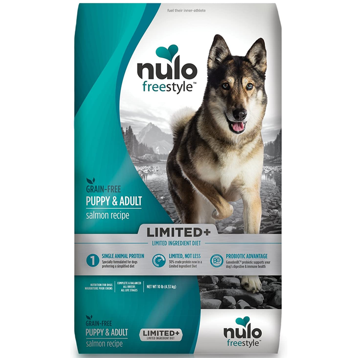 Nulo Freestyle Limited+ Grain Free Salmon Dry Dog Food 10Lb