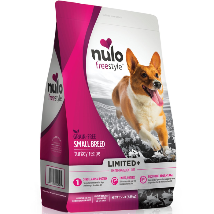 Nulo Freestyle Limited+ Grain Free Small Breed Turkey Dry Dog Food 5Lb