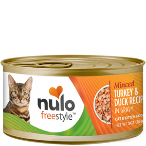 Nulo Freestyle Minced Turkey & Duck Recipe Canned Cat Food 24Ea/3Oz - Pet Totality