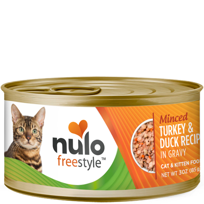 Nulo Freestyle Minced Turkey & Duck Recipe Canned Cat Food 24Ea/3Oz