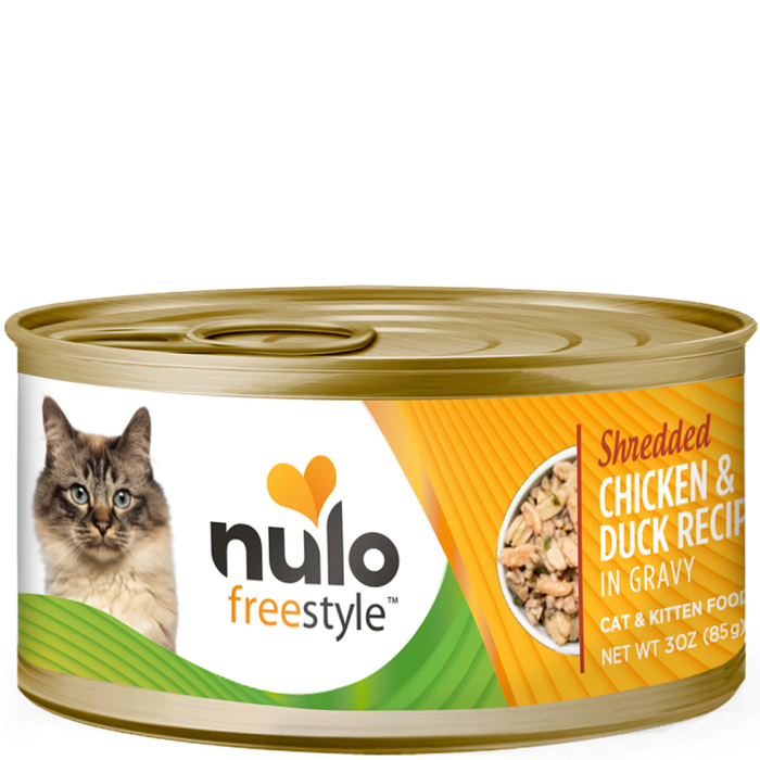 Nulo Freestyle Shredded Chicken & Duck Recipe Canned Cat Food 24Ea/3Oz