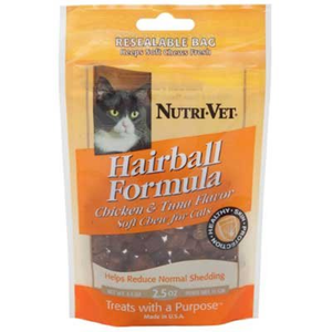 Nutri-Vet Hairball Formula Soft Chews Chicken & Tuna 2.5Oz - Pet Totality