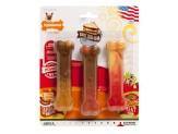 Nylabone Flavor Frenzy Pancakes & Sausage, Roast Beef Club & Lasagna Petite 3Pk - Pet Totality
