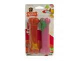 Nylabone Flavor Frenzy Salami With Cheese & Watermelon Flavor Wolf 2Pk - Pet Totality