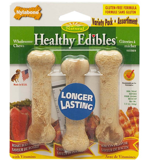 Nylabone Healthy Edibles Longer Lasting Variety Pack Petite 3Pk - Pet Totality