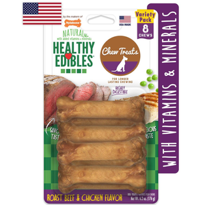 Nylabone Healthy Edibles Longer Lasting Variety Petite 8Ct - Pet Totality