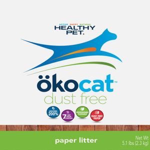 Okocat Litter Natural Paper Dust Free Non-Clumping 5.1Lb - Pet Totality