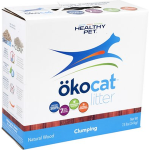 Okocat Litter Natural Wood Clumping 7.5Lb - Pet Totality