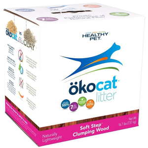 Okocat Litter Soft Step Clumping Wood 16.7Lb - Pet Totality