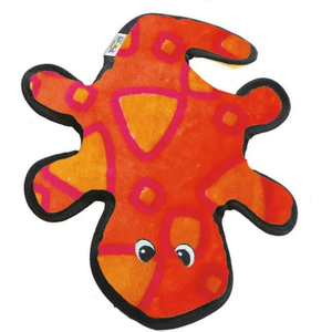 Outward Hound Invincibles Gecko Red/Orange 4 Squeakers - Pet Totality