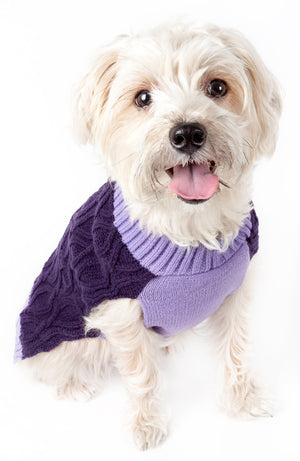 Oval Weaved Heavy Knitted Fashion Designer Dog Sweater - Pet Totality