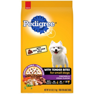 Pedigree Tender Bites Chicken And Steak Small Dog Dry Food 15.9Lb - Pet Totality