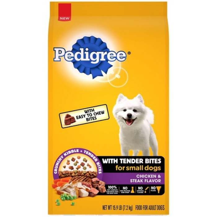 Pedigree Tender Bites Chicken And Steak Small Dog Dry Food 15.9Lb