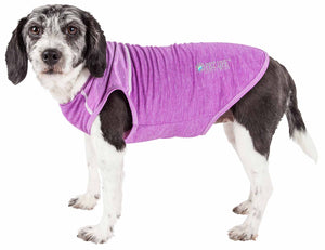 Pet Life ® Active 'Aero-Pawlse' Heathered Quick-Dry And 4-Way Stretch-Performance Dog Tank Top T-Shirt - Pet Totality