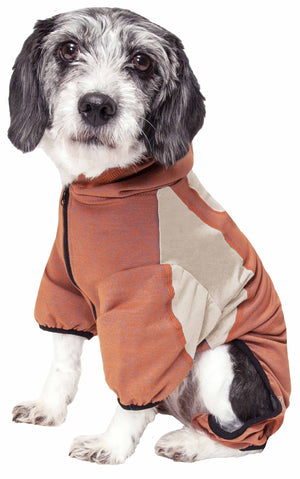 Pet Life  Active 'Fur-Breeze' Heathered Performance 4-Way Stretch Two-Toned Full Bodied Hoodie - Pet Totality