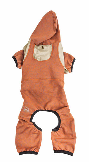 Pet Life  Active 'Fur-Breeze' Heathered Performance 4-Way Stretch Two-Toned Full Bodied Hoodie - Pet Totality