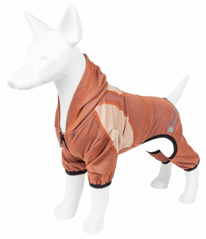 Pet Life  Active 'Fur-Breeze' Heathered Performance 4-Way Stretch Two-Toned Full Bodied Hoodie - Pet Totality