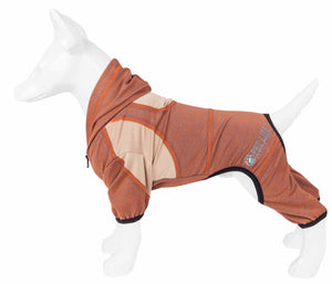Pet Life  Active 'Fur-Breeze' Heathered Performance 4-Way Stretch Two-Toned Full Bodied Hoodie - Pet Totality