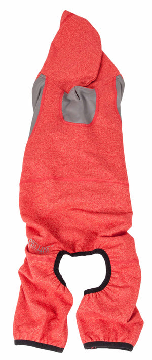 Pet Life  Active 'Fur-Breeze' Heathered Performance 4-Way Stretch Two-Toned Full Bodied Hoodie - Pet Totality