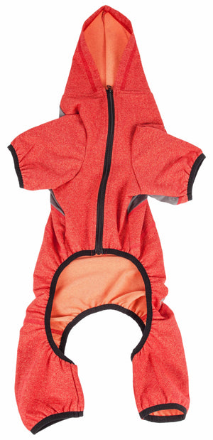 Pet Life  Active 'Fur-Breeze' Heathered Performance 4-Way Stretch Two-Toned Full Bodied Hoodie - Pet Totality