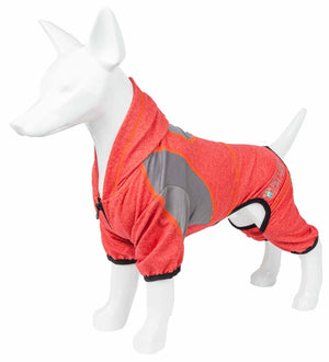Pet Life  Active 'Fur-Breeze' Heathered Performance 4-Way Stretch Two-Toned Full Bodied Hoodie - Pet Totality